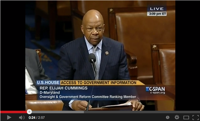 Cummings Discusses His House-Passed Bipartisan FOIA Bill To Improve Government Transparency