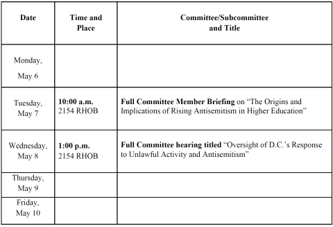 schedule