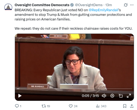 Randall in Committee tweet