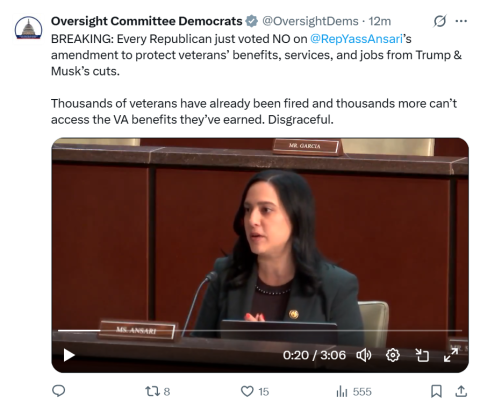 Rep. Ansari in Committee Tweet