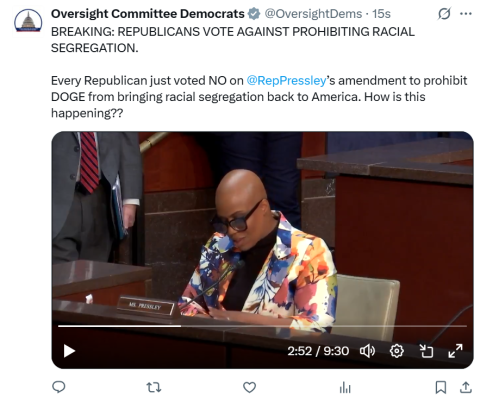 Rep. Pressley in Committee tweet