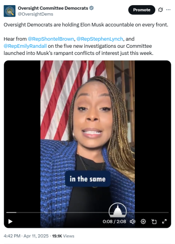 oversight dems musk corruption video